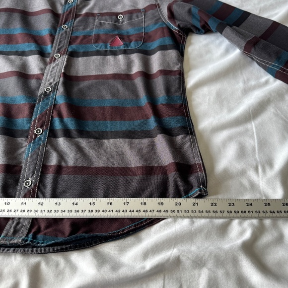 Burnside Mens Cotton Blend Long Sleeve Button Up Casual Dress Shirt Size Large - Picture 11 of 15